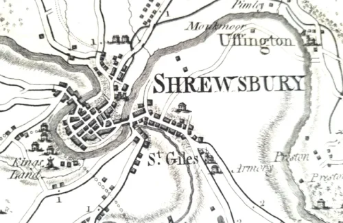Early Shrewsbury map