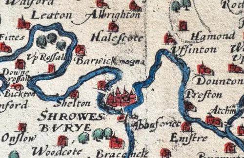 Early Shropshire map